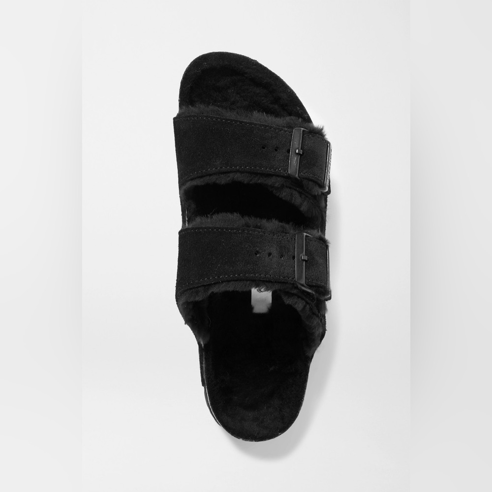 Birkenstock Arizona shearling-lined suede sandals